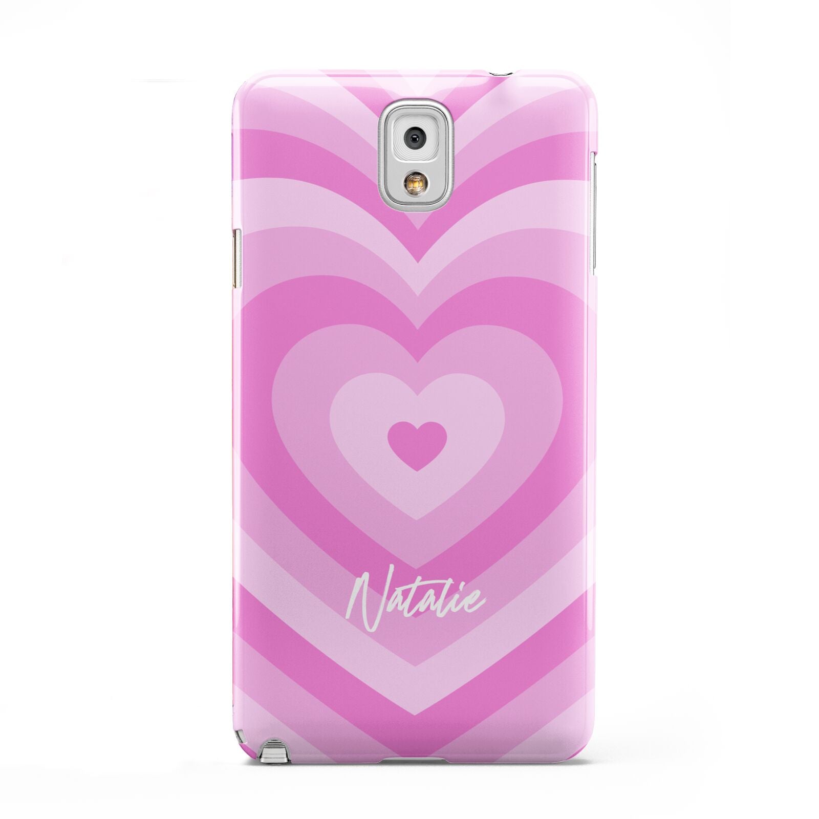 Personalised Pink Heart Samsung Galaxy Note 3 Case