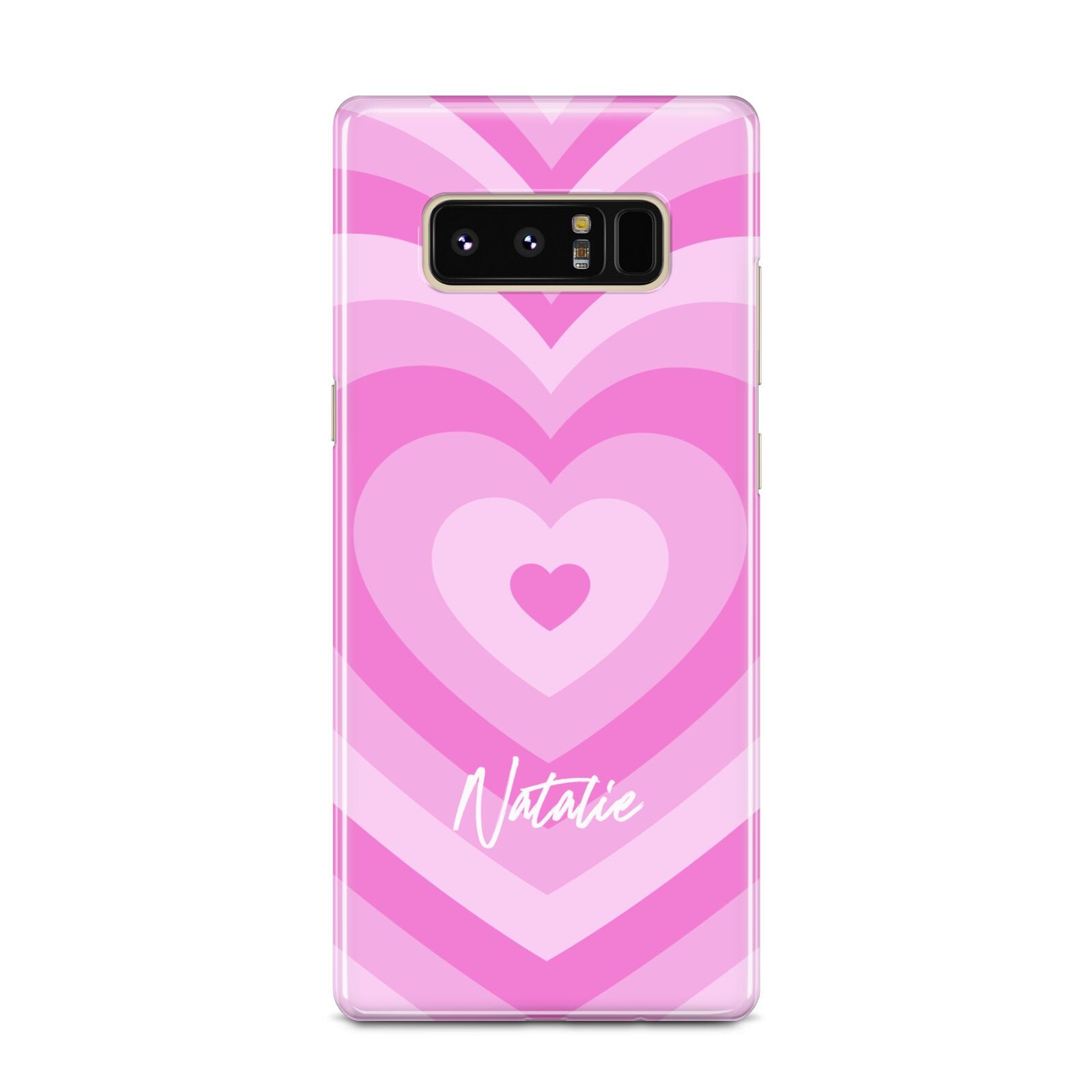 Personalised Pink Heart Samsung Galaxy Note 8 Case