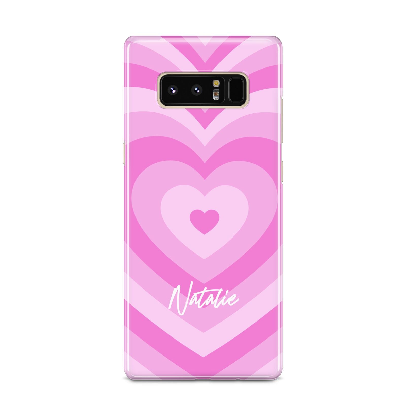 Personalised Pink Heart Samsung Galaxy Note 8 Case