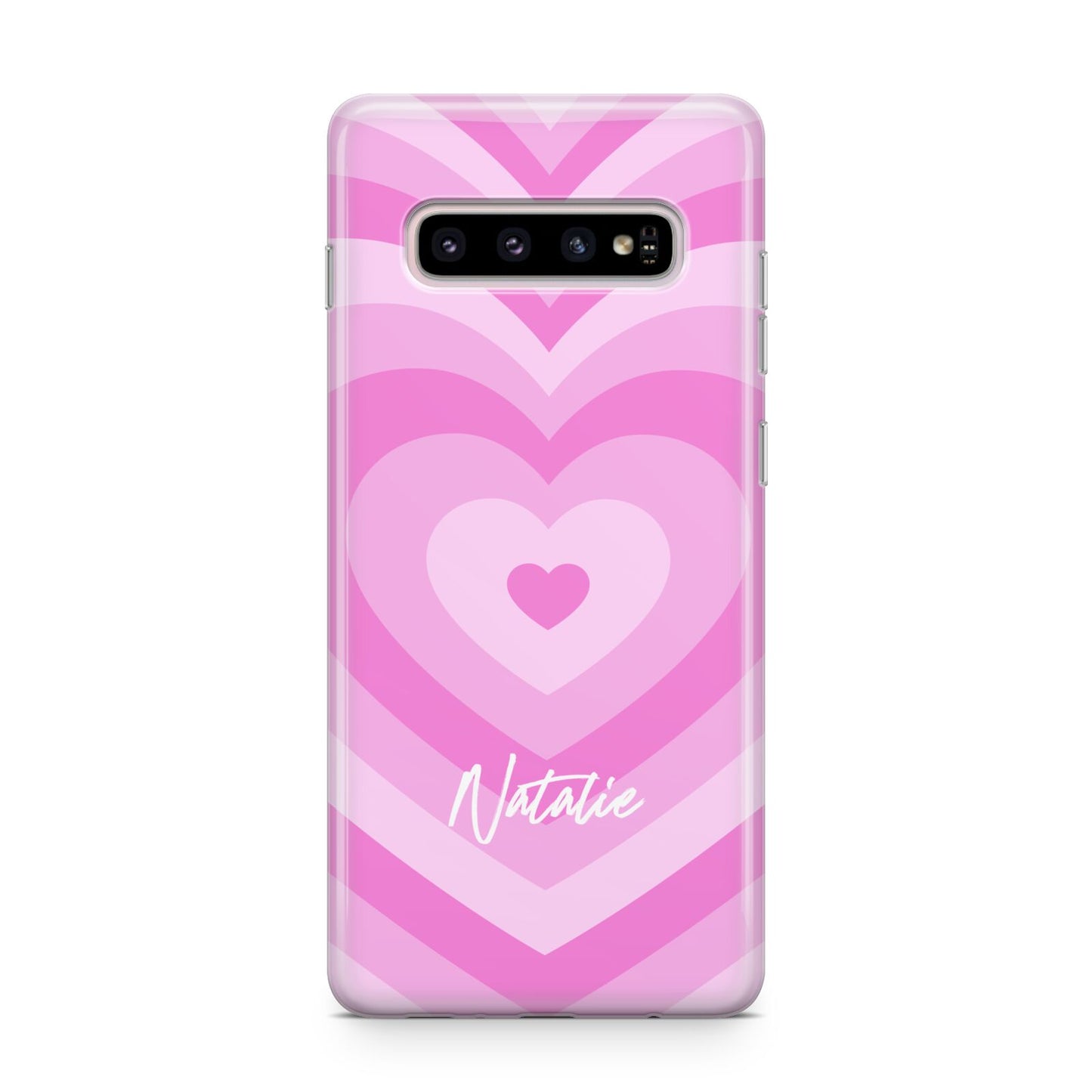 Personalised Pink Heart Samsung Galaxy S10 Plus Case