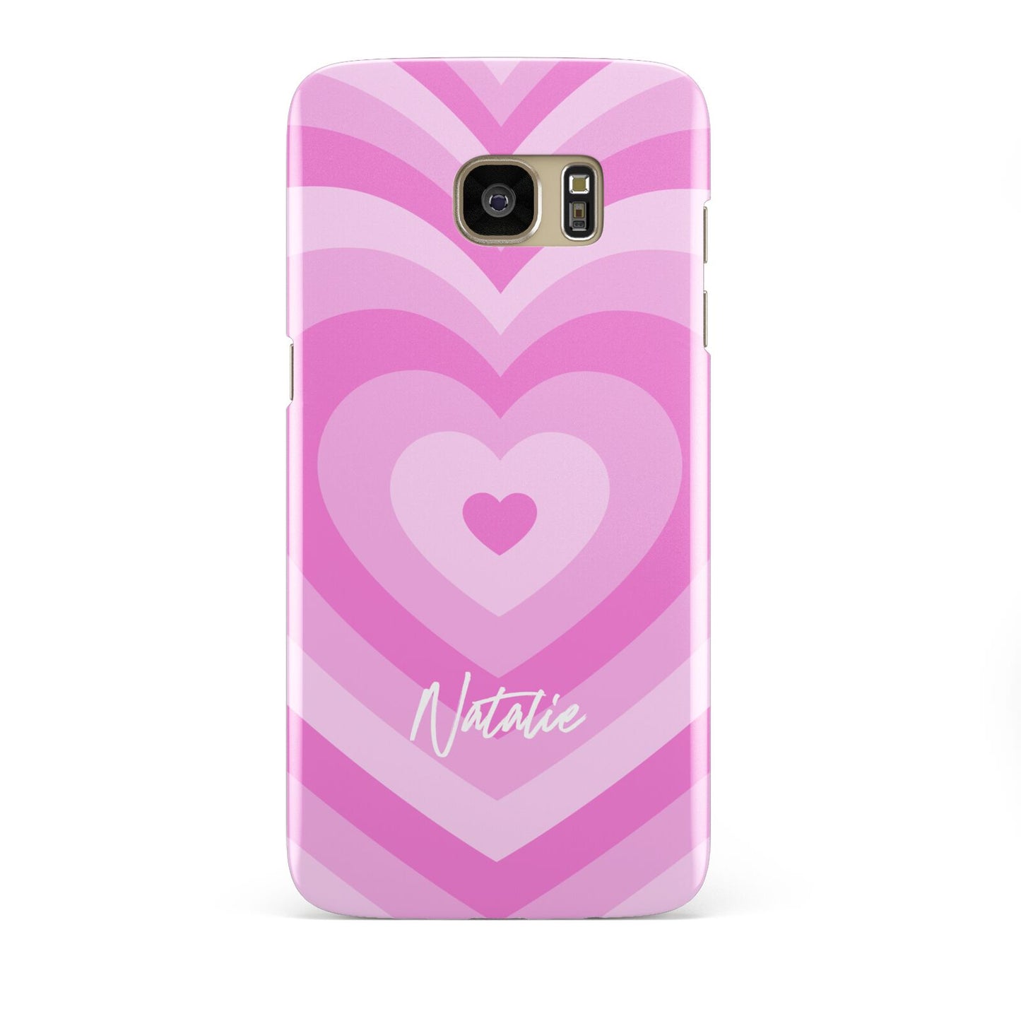 Personalised Pink Heart Samsung Galaxy S7 Edge Case