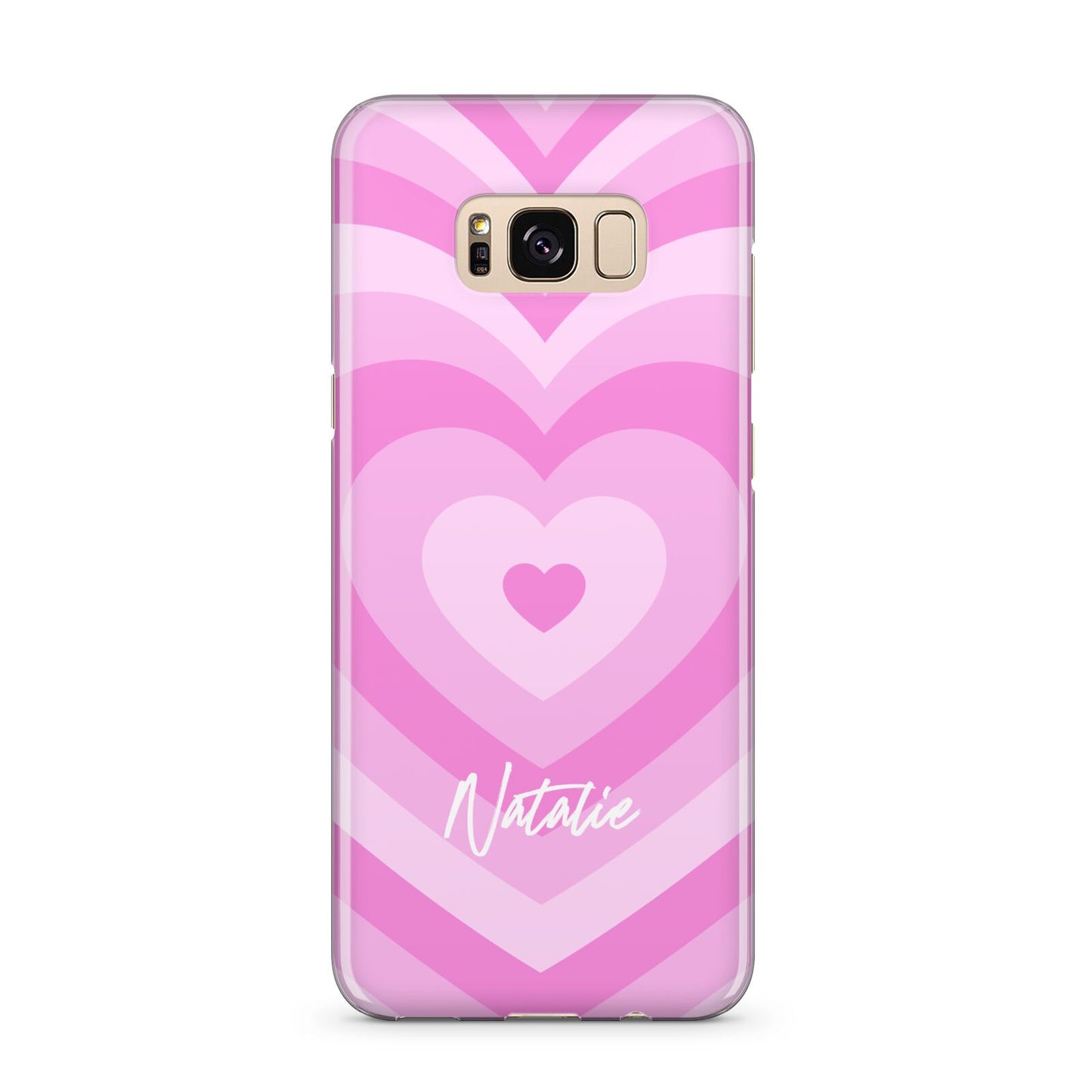 Personalised Pink Heart Samsung Galaxy S8 Plus Case