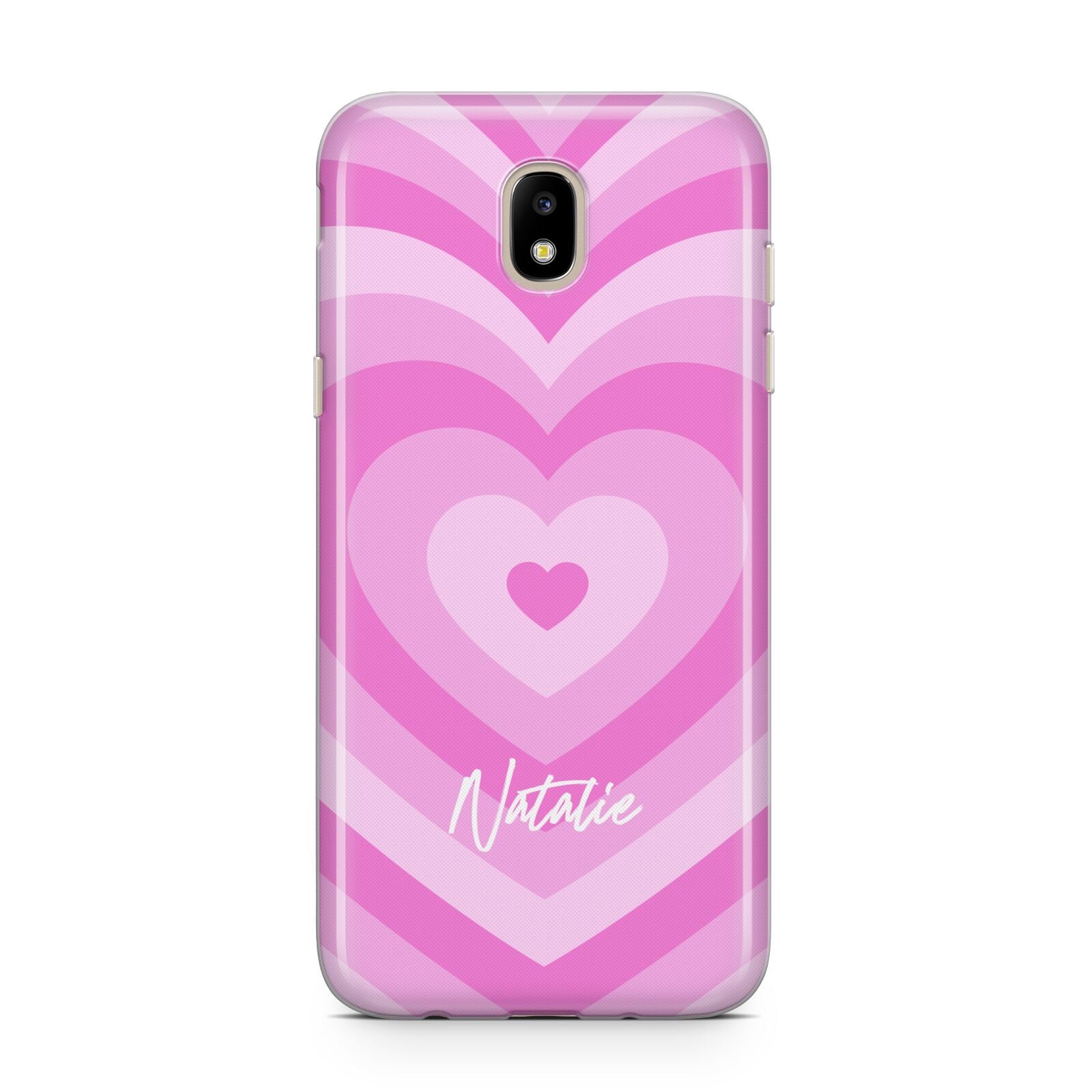 Personalised Pink Heart Samsung J5 2017 Case