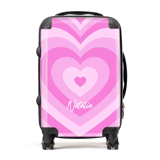 Personalised Pink Heart Suitcase