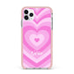 Personalised Pink Heart iPhone 11 Pro Max Impact Pink Edge Case