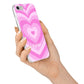 Personalised Pink Heart iPhone 7 Bumper Case on Silver iPhone Alternative Image