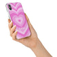 Personalised Pink Heart iPhone X Bumper Case on Silver iPhone Alternative Image 2