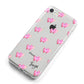 Personalised Pink Hearts iPhone 8 Bumper Case on Silver iPhone Alternative Image