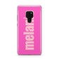 Personalised Pink Huawei Mate 20 Phone Case