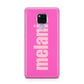 Personalised Pink Huawei Mate 20X Phone Case