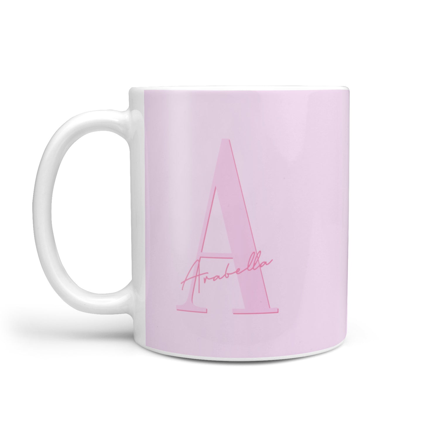 Personalised Pink Initial 10oz Mug Alternative Image 1