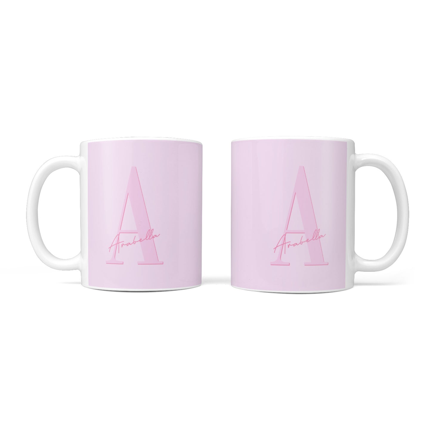 Personalised Pink Initial 10oz Mug Alternative Image 3