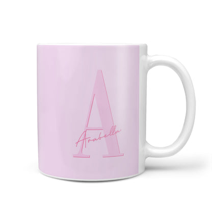 Personalised Pink Initial 10oz Mug