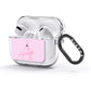 Personalised Pink Initial AirPods Glitter Case 3rd Gen Side Image