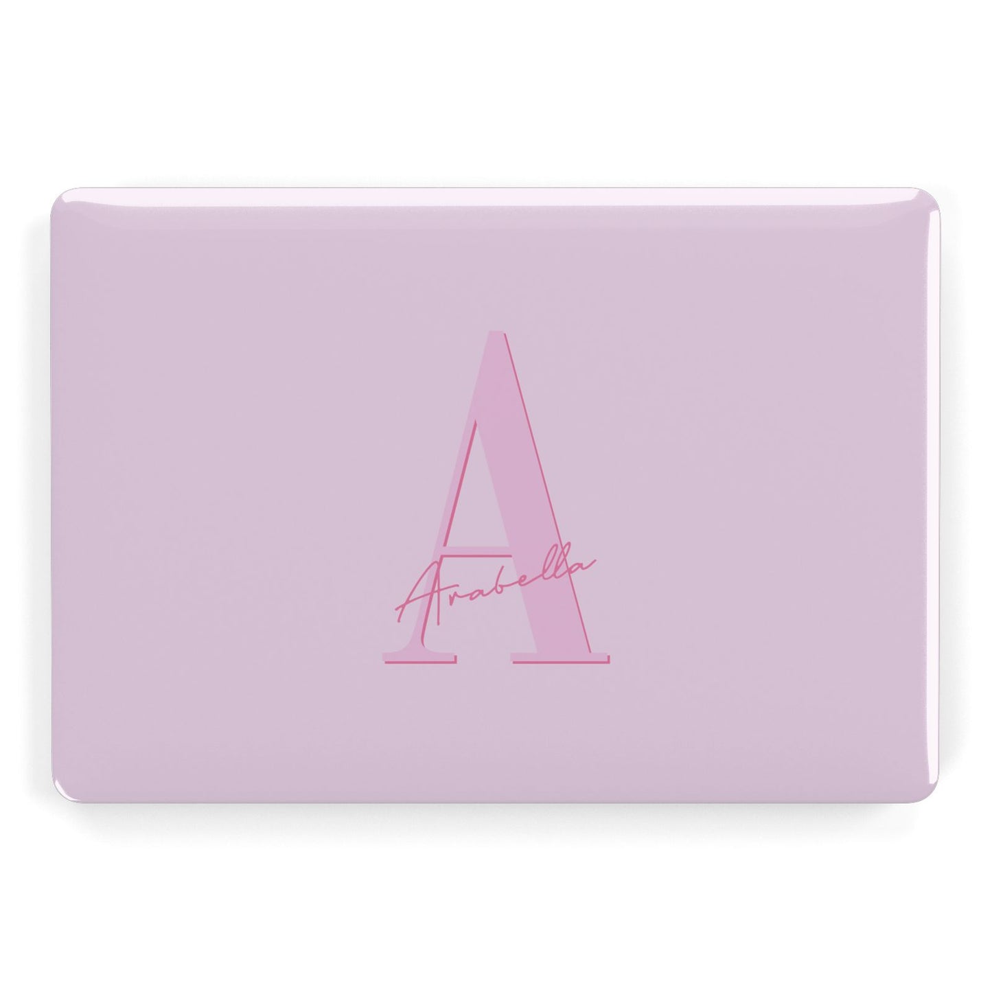 Personalised Pink Initial Apple MacBook Case