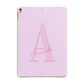 Personalised Pink Initial Apple iPad Gold Case