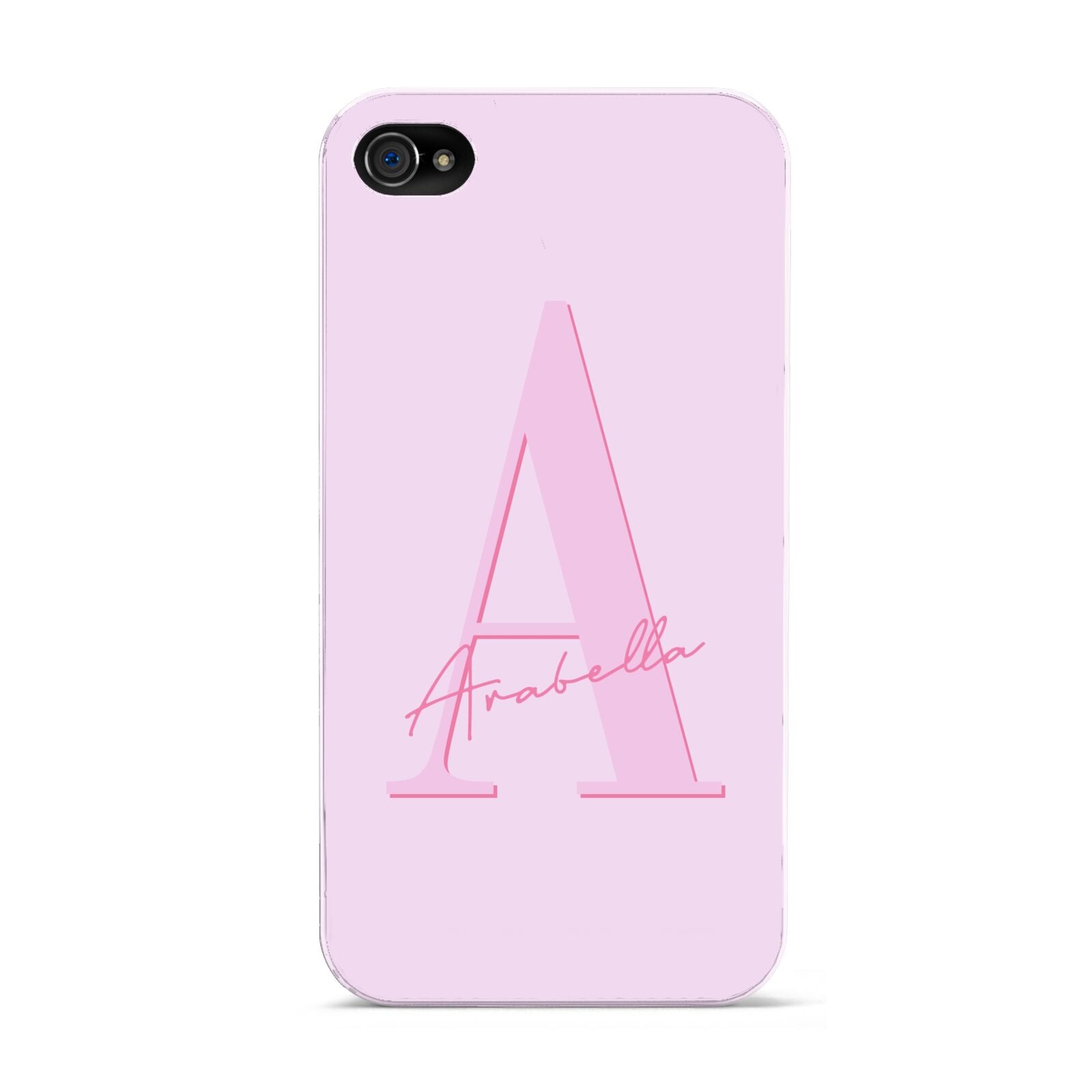Personalised Pink Initial Apple iPhone 4s Case
