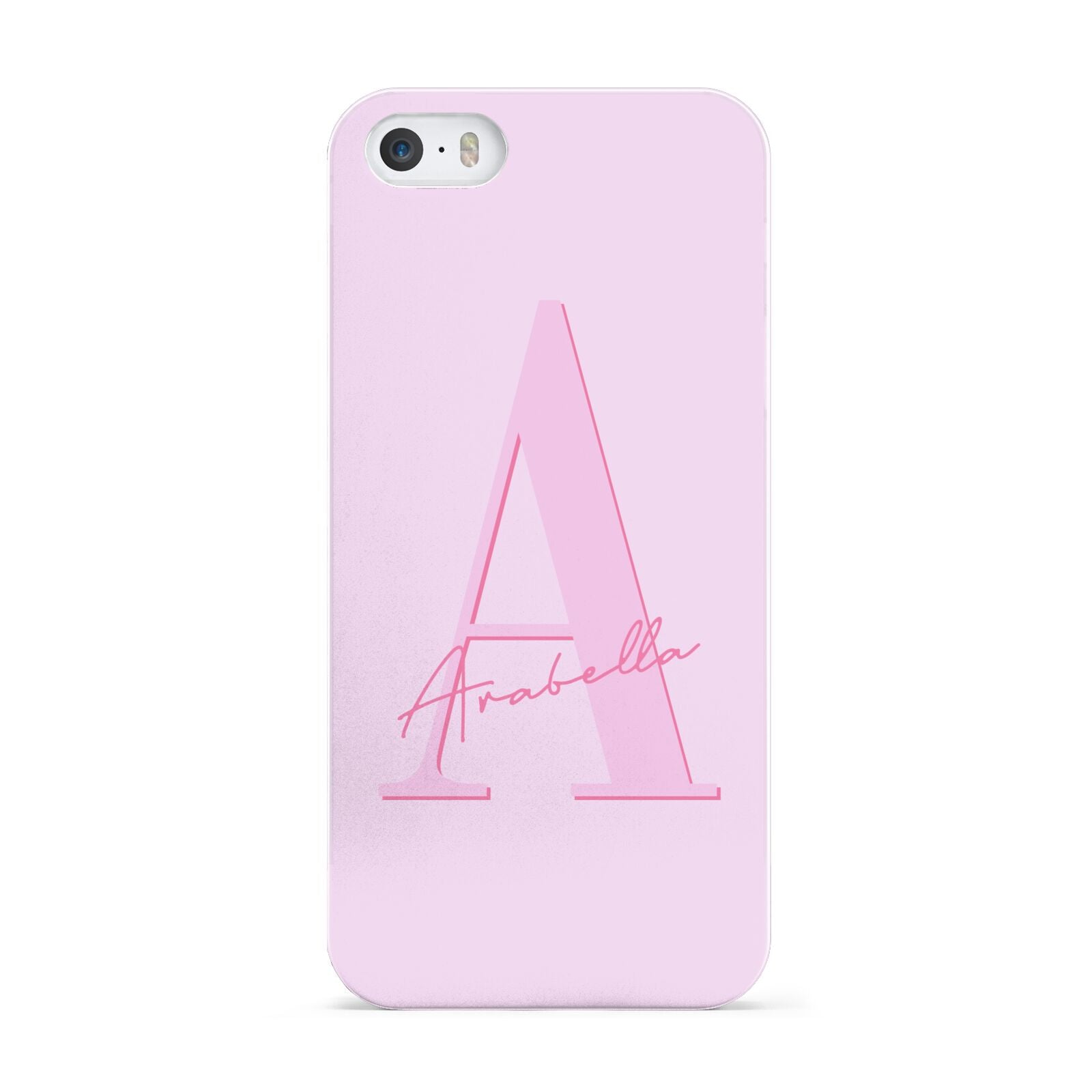 Personalised Pink Initial Apple iPhone 5 Case
