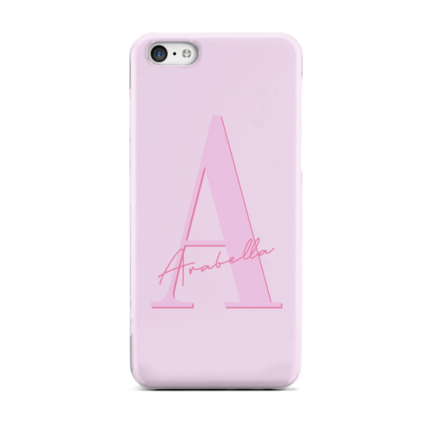 Personalised Pink Initial Apple iPhone 5c Case