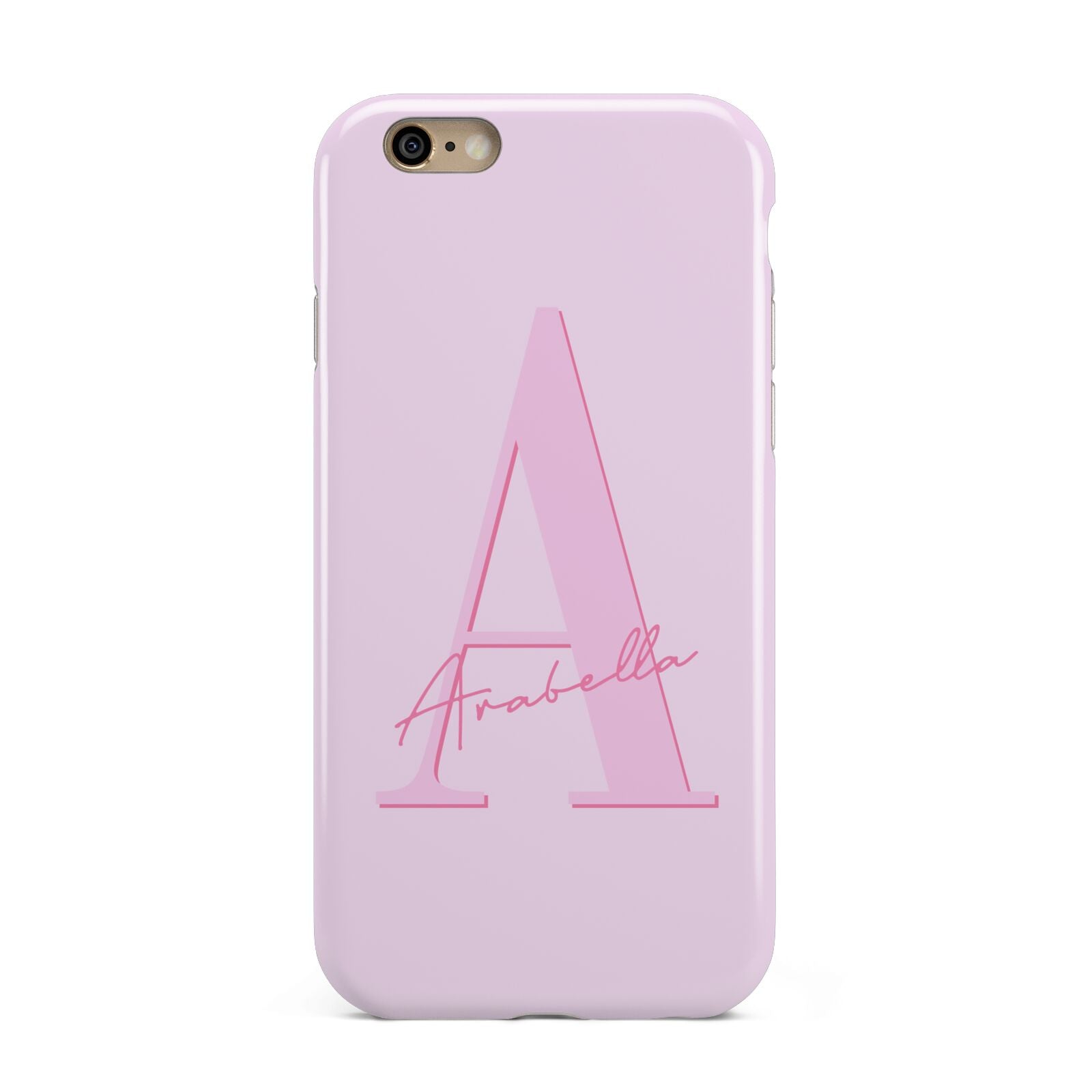 Personalised Pink Initial Apple iPhone 6 3D Tough Case