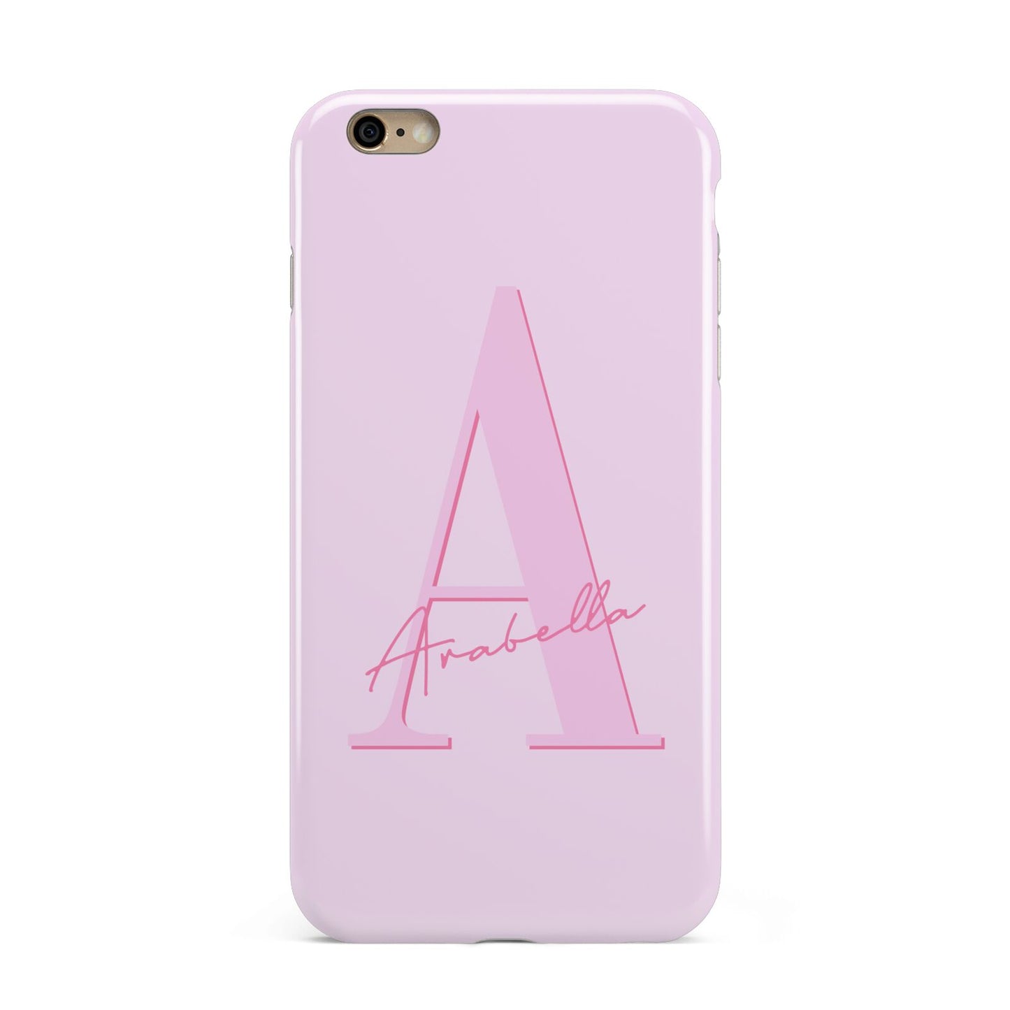 Personalised Pink Initial Apple iPhone 6 Plus 3D Tough Case
