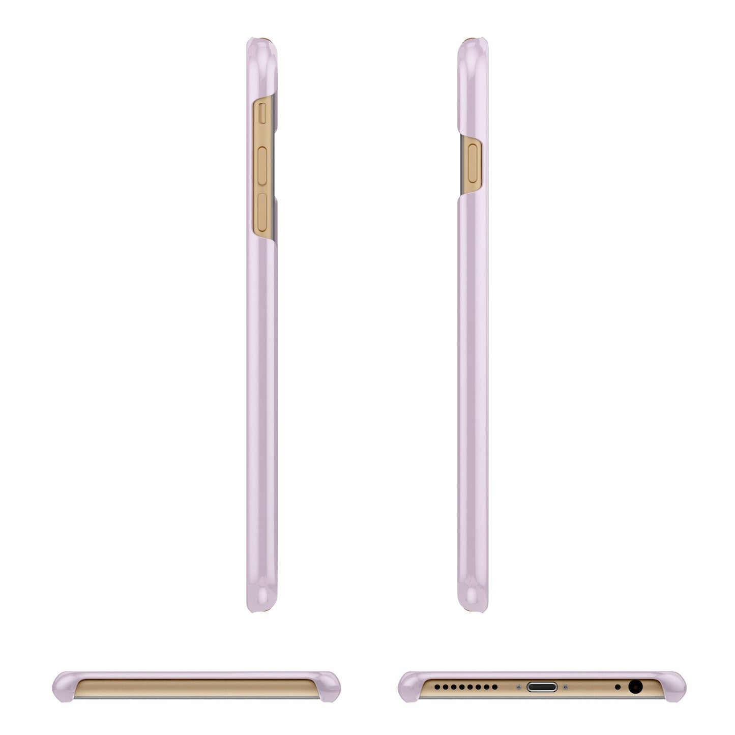 Personalised Pink Initial Apple iPhone 6 Plus 3D Wrap Snap Case Angled Images