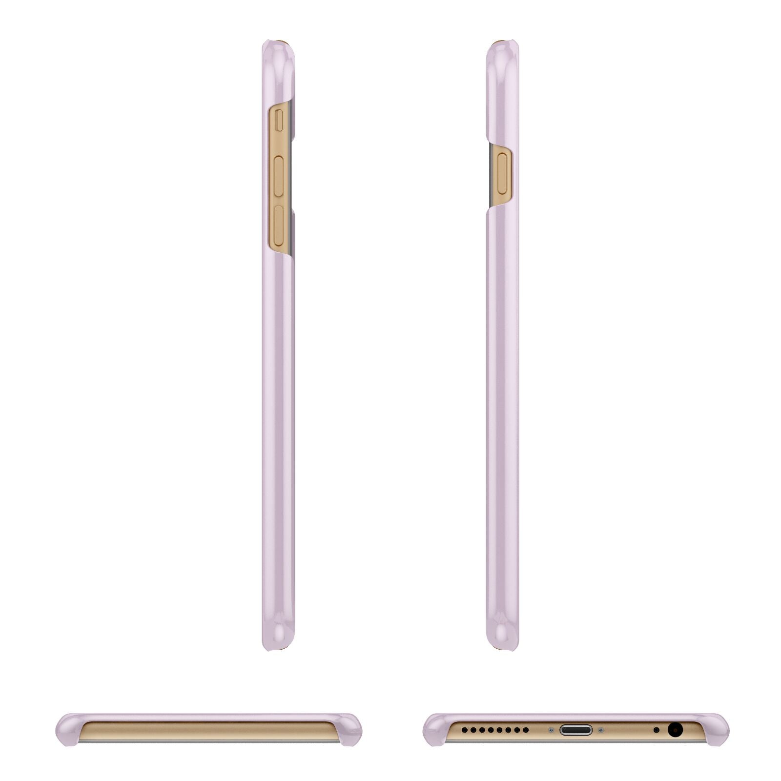 Personalised Pink Initial Apple iPhone 6 Plus 3D Wrap Snap Case Angled Images