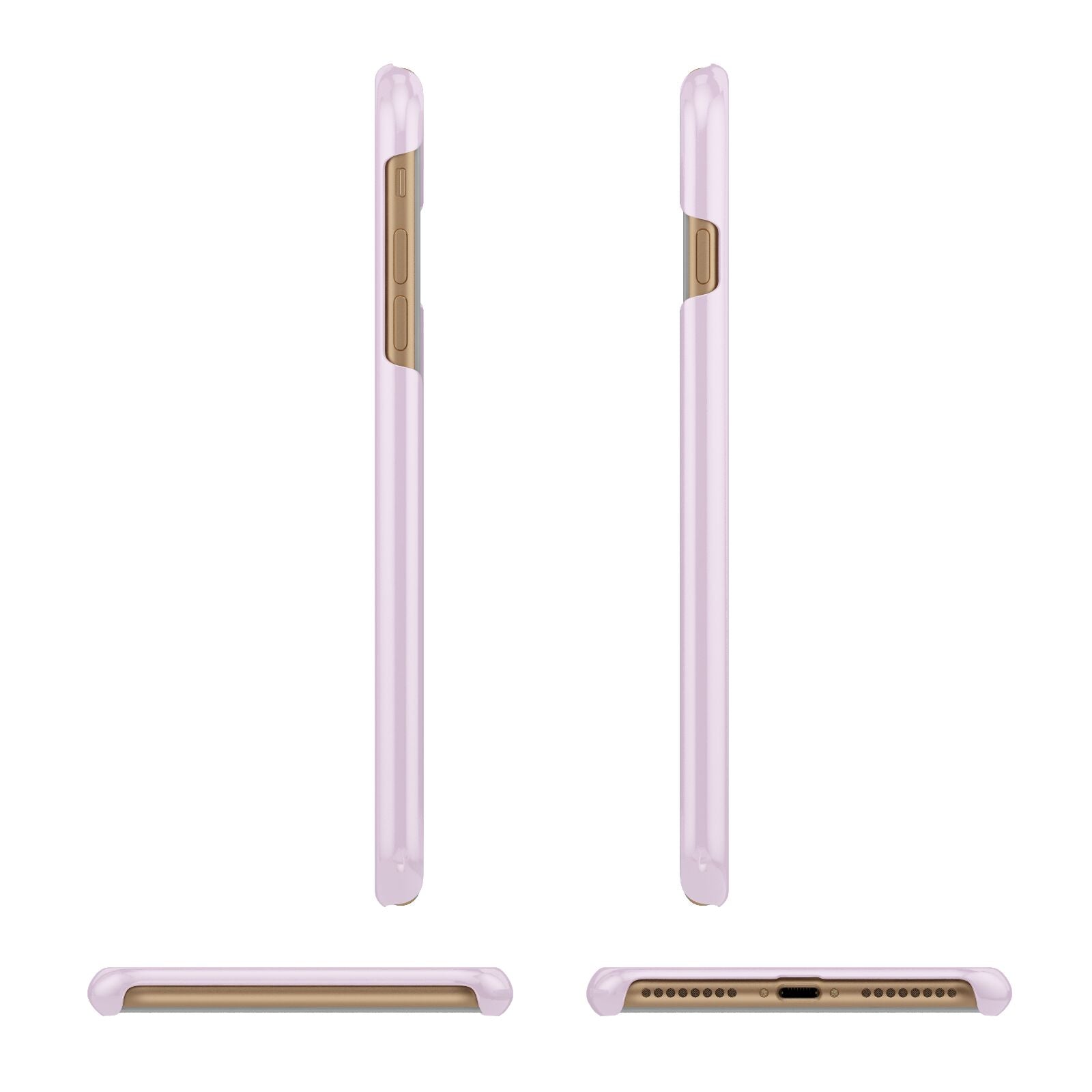 Personalised Pink Initial Apple iPhone 7 Plus 3D Wrap Snap Case Angled Images