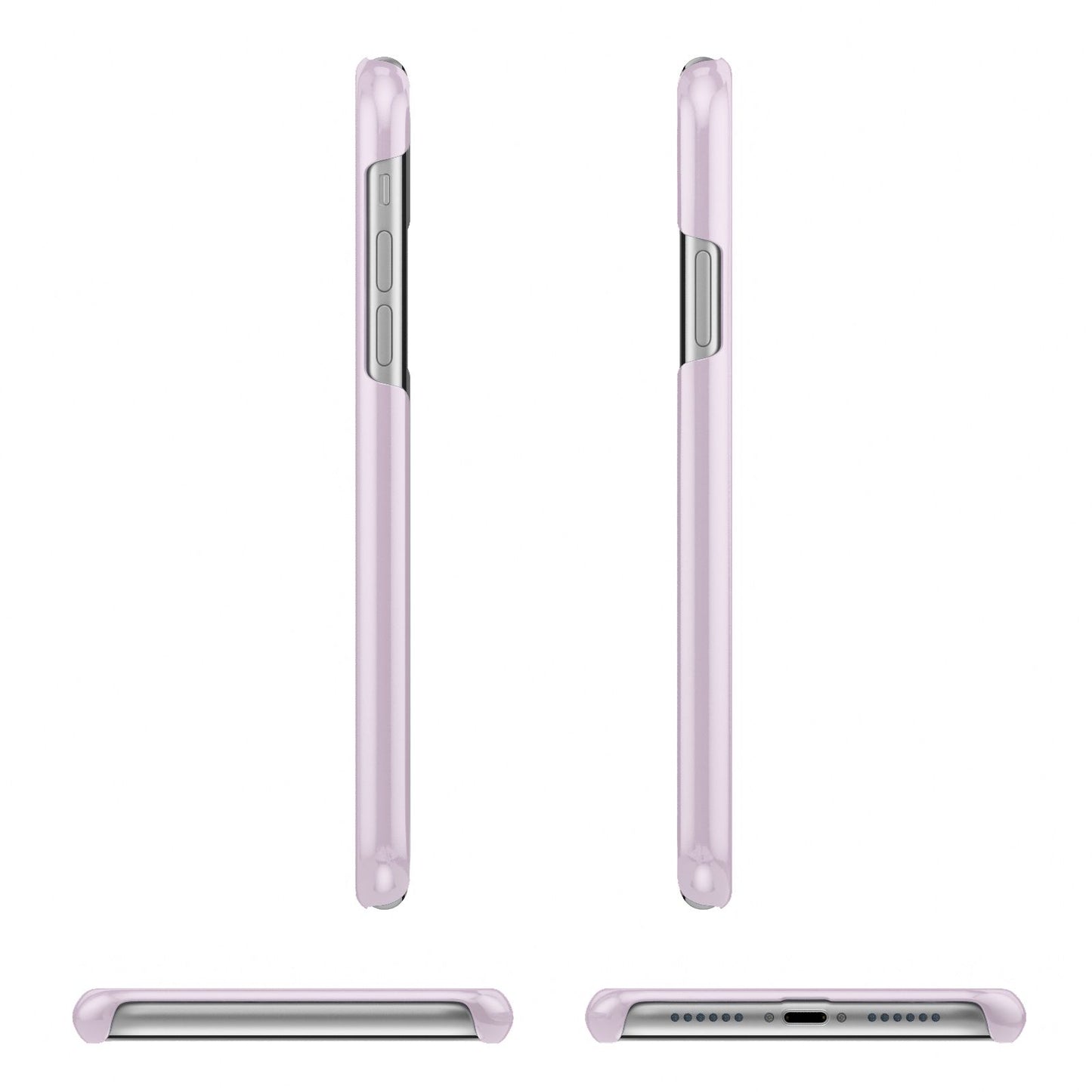 Personalised Pink Initial Apple iPhone XR 3D Wrap Snap Case Angled Images on White Phone