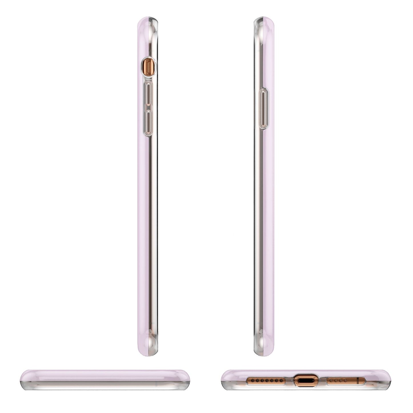 Personalised Pink Initial Apple iPhone XS Max 3D Wrap Tough Case Alternative Image Angles