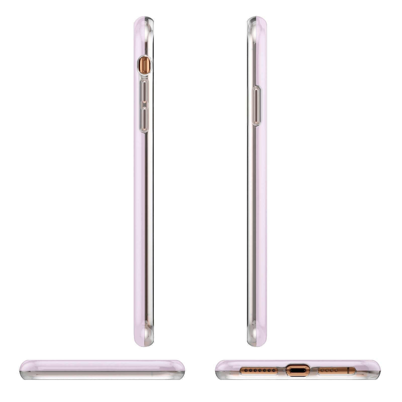 Personalised Pink Initial Apple iPhone XS Max 3D Wrap Tough Case Alternative Image Angles