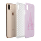 Personalised Pink Initial Apple iPhone Xs Max 3D Tough Case Expanded View
