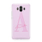 Personalised Pink Initial Huawei Mate 10 Protective Phone Case