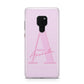Personalised Pink Initial Huawei Mate 20 Phone Case