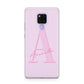 Personalised Pink Initial Huawei Mate 20X Phone Case