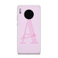 Personalised Pink Initial Huawei Mate 30