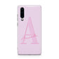 Personalised Pink Initial Huawei P30 Phone Case