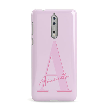 Personalised Pink Initial Nokia Case