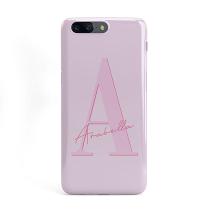 Personalised Pink Initial OnePlus Case