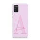Personalised Pink Initial Samsung A02s Case