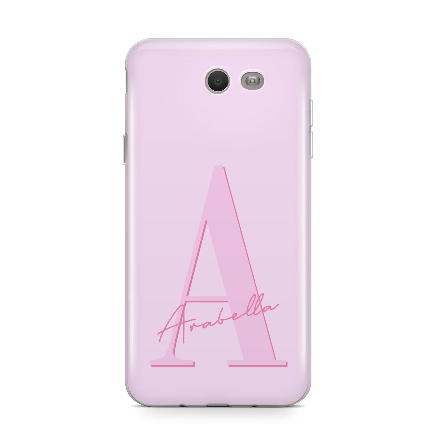 Personalised Pink Initial Samsung Galaxy J7 2017 Case