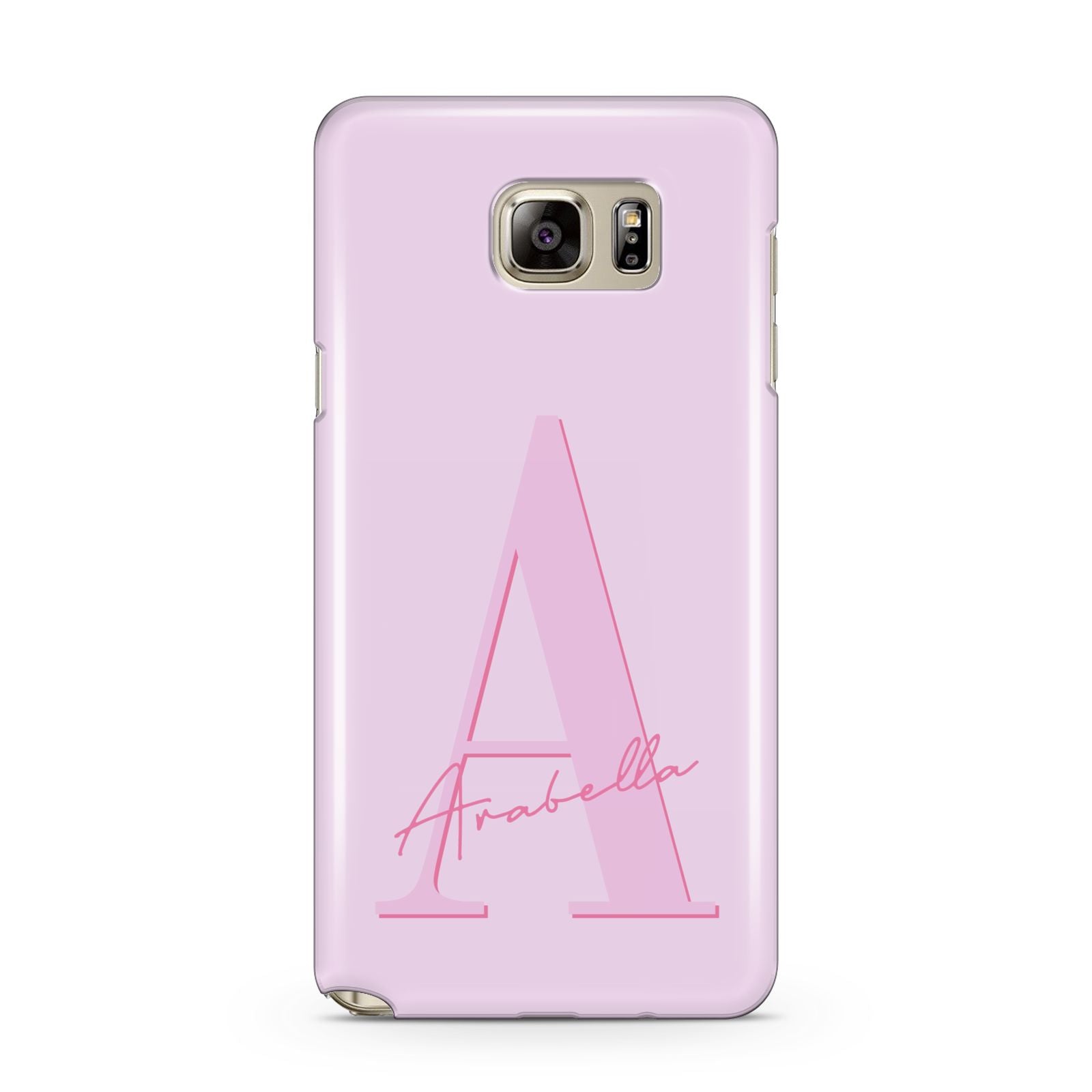 Personalised Pink Initial Samsung Galaxy Note 5 Case