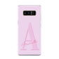 Personalised Pink Initial Samsung Galaxy Note 8 Case