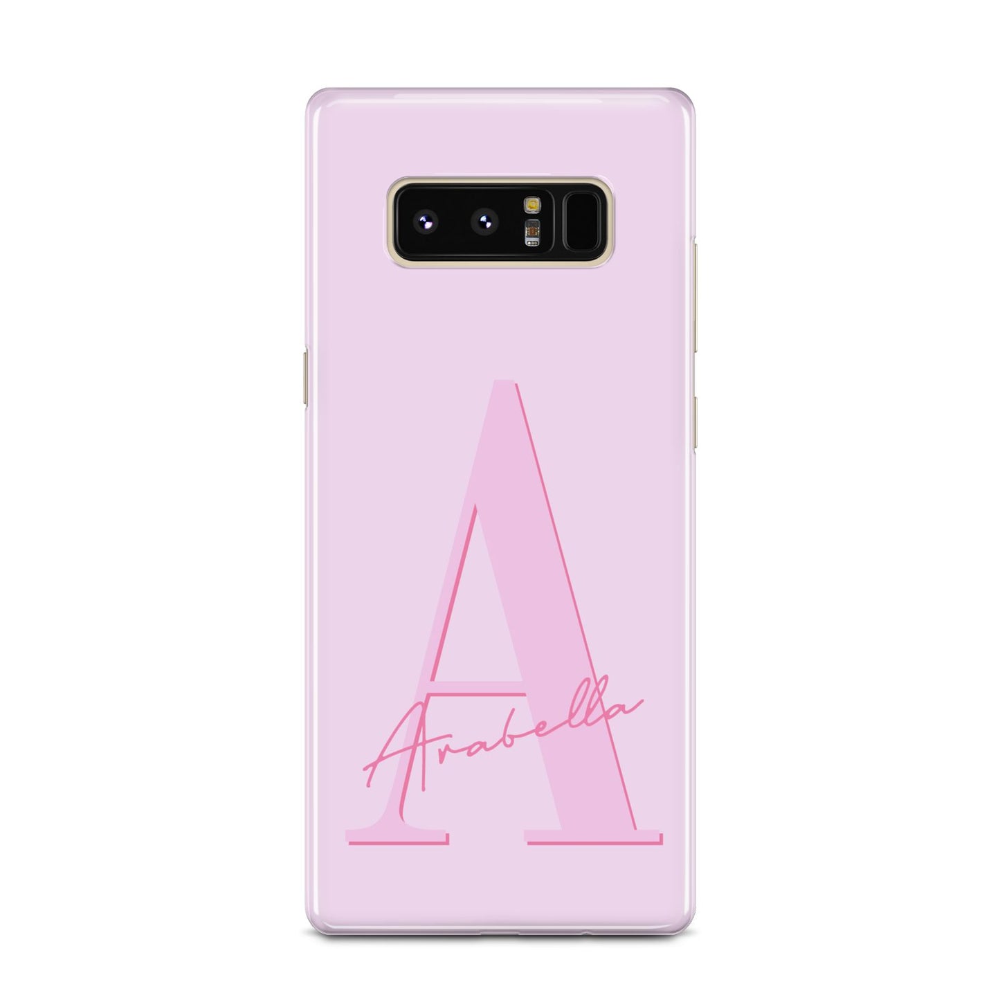 Personalised Pink Initial Samsung Galaxy Note 8 Case