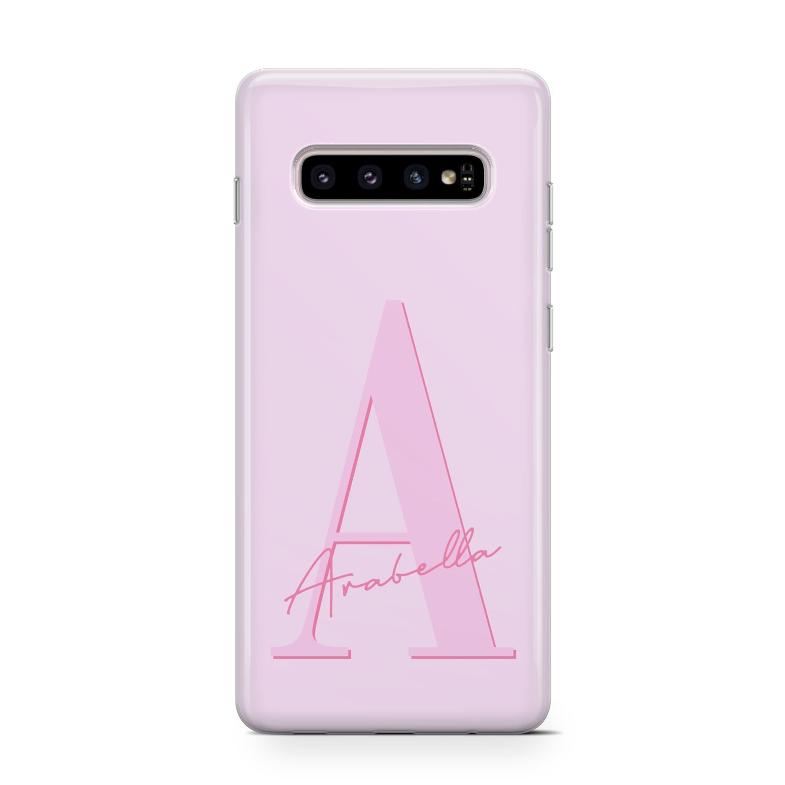 Personalised Pink Initial Samsung Galaxy S10 Case