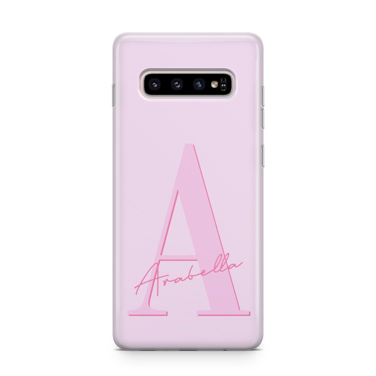 Personalised Pink Initial Samsung Galaxy S10 Plus Case