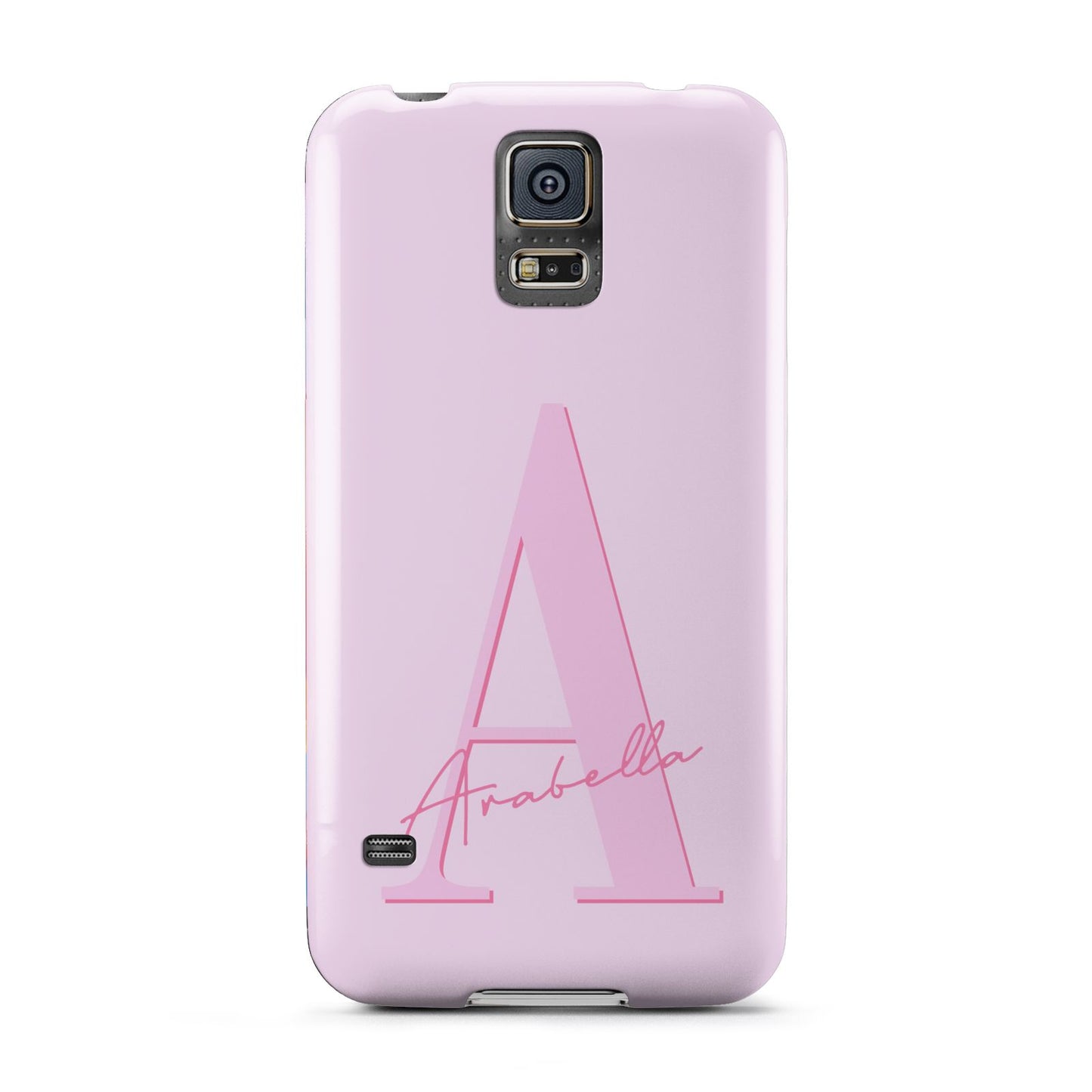 Personalised Pink Initial Samsung Galaxy S5 Case