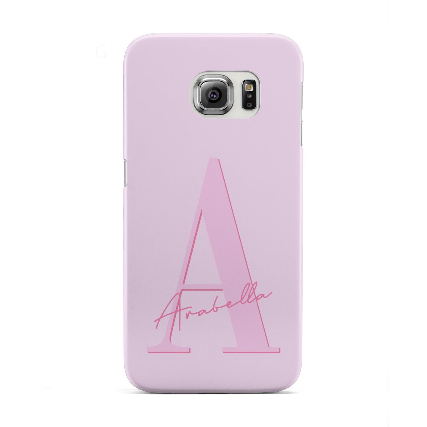 Personalised Pink Initial Samsung Galaxy S6 Edge Case