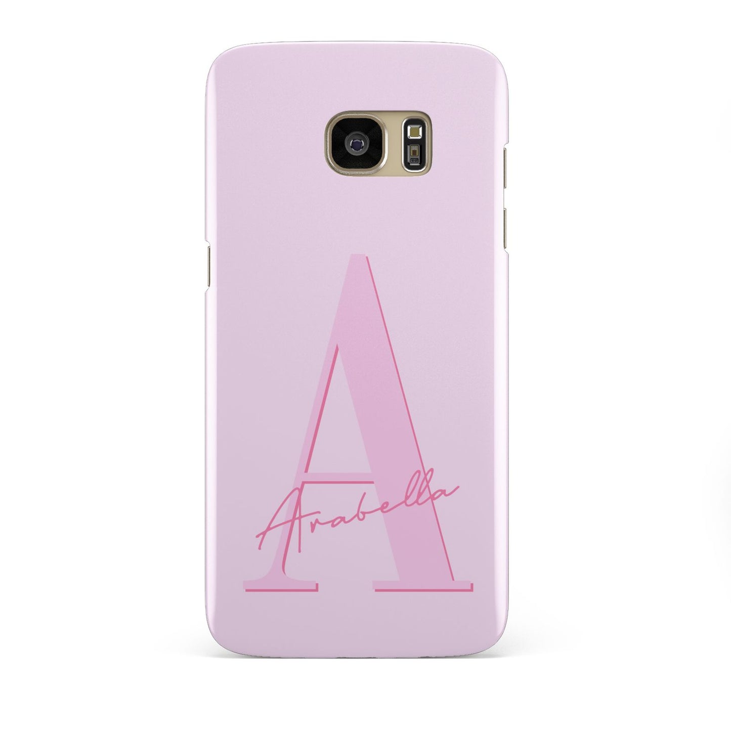 Personalised Pink Initial Samsung Galaxy S7 Edge Case