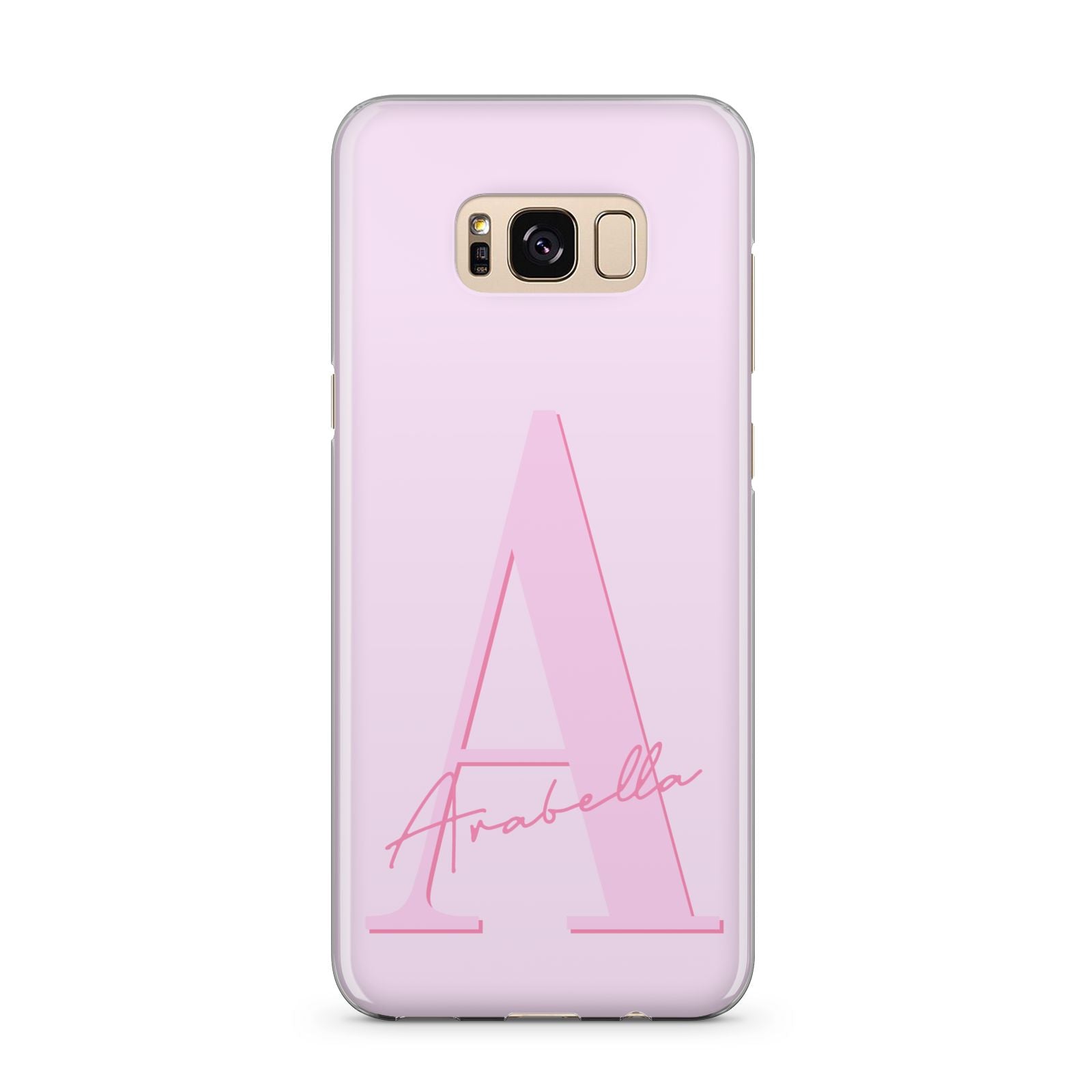 Personalised Pink Initial Samsung Galaxy S8 Plus Case